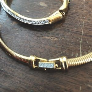 Beautiful Swarovski 24ct gold plated chocker and bracelet 💜